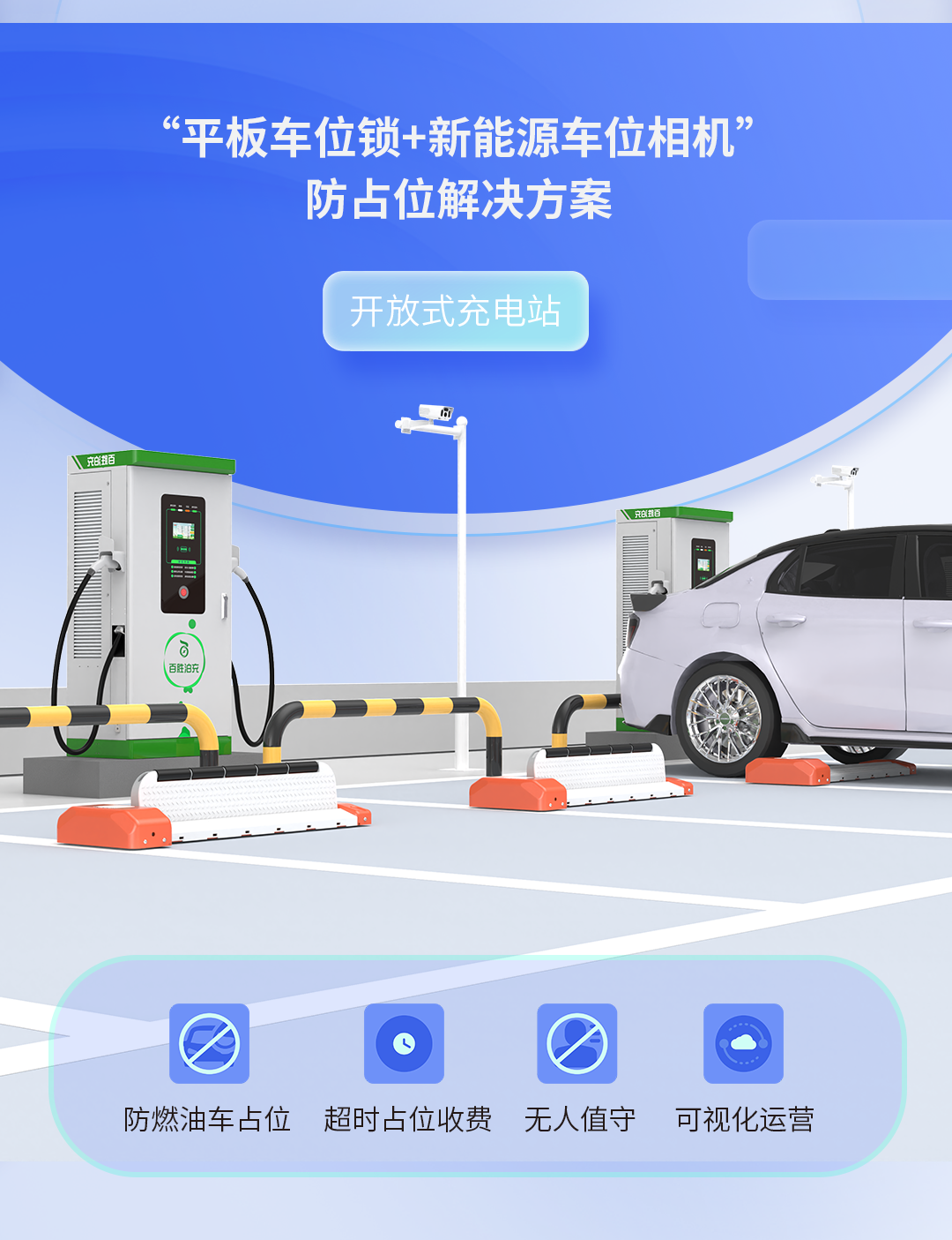 車(chē)位高周轉(zhuǎn)，營(yíng)收增兩成！百勝充電站防占位解決方案助力高效運(yùn)營(yíng)